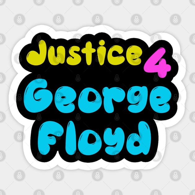 Justice 4 George Floyd Sticker by Proway Design